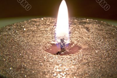 Burning candle light