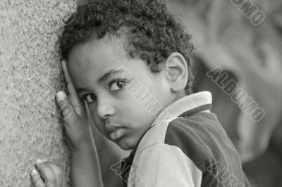 Disappointed young boy