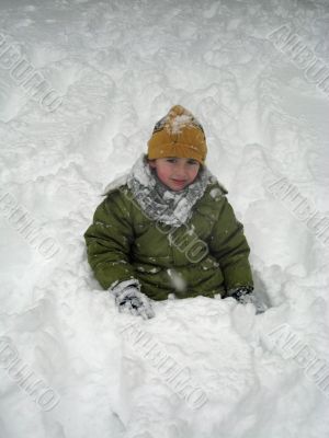 boy in snow