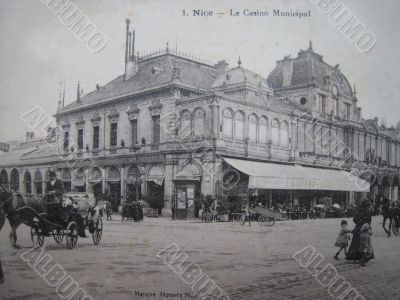 vintage postcard of Nice