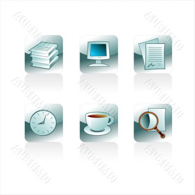 set of office things