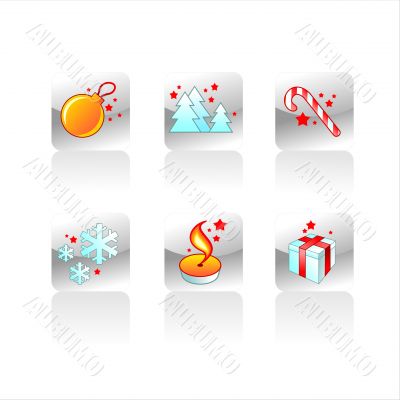 set of christmas symbols