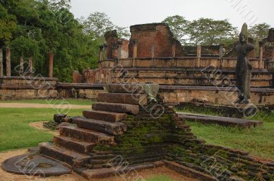Ruins of Dalada-Maluwa in Polonnaruwa, Sri Lanka 
