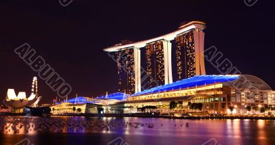 Singapore Marina Bay Sands By Night