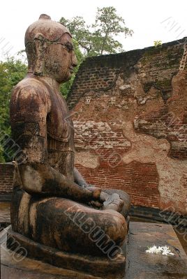Statue of Seated Buddha in Vatadage Temple, Polonnaruwa