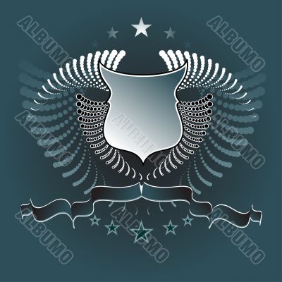 shield with wings