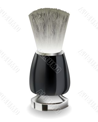 shaving brush with black handle
