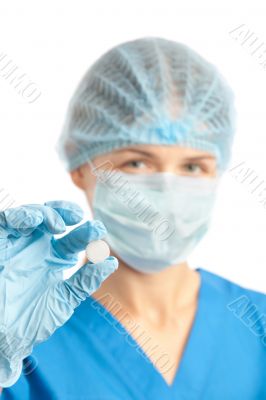 doctor in scrubs