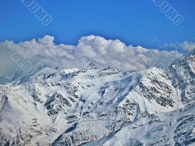 Clouds over the mountains