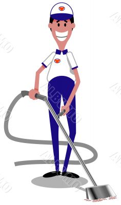 Carpet Cleaning Worker