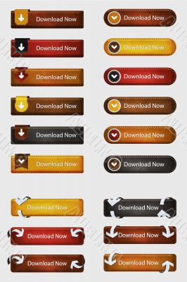 Vector Leather Download Buttons