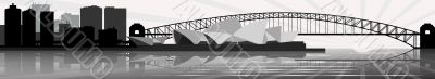 Sydney skyline - banner - vector