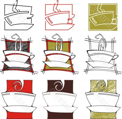 Symbolic image of cups of tea and coffee