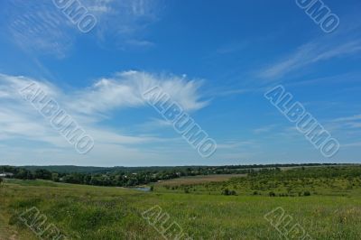 Beautiful skyscape over the countryside