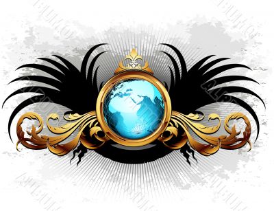 world with ornate frame