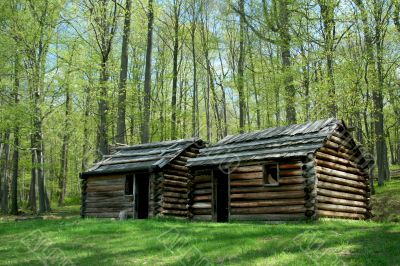 Revolutionary War troop cabins
