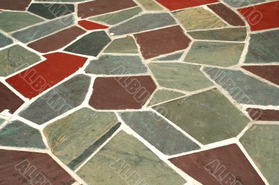 Colored stone walkway background
