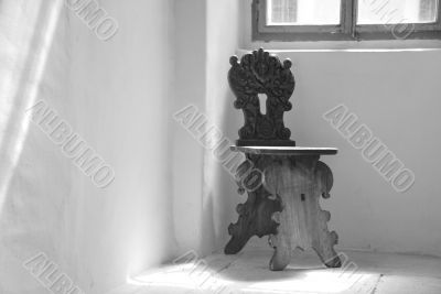 old chair in the corner old chair in the corner
