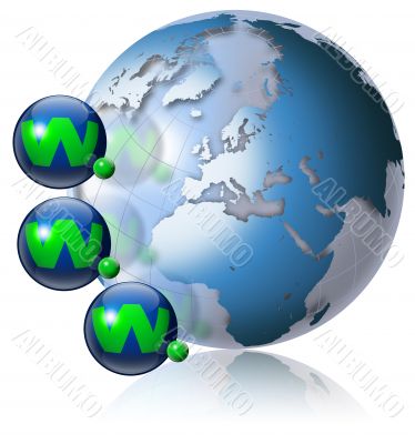 World wide web globe
