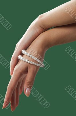 beautiful nails and woman fingers    