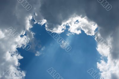 Dense clouds formed the arch