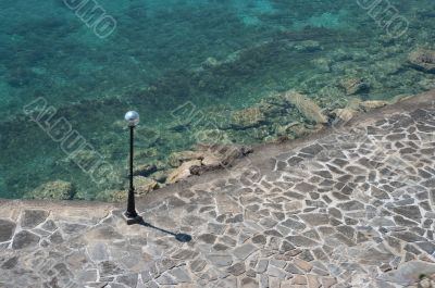 Mediterranean sea. Embankment.