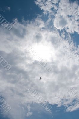 Aircraft in clouds. Aircraft in clouds.