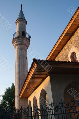 Mosque on sunset.