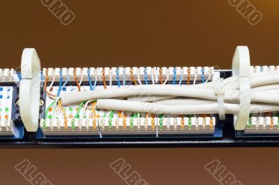 rear view of the patch panel