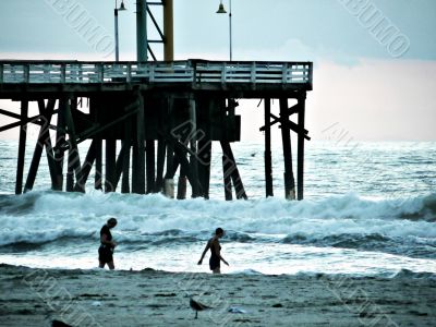 The ocean in the winter