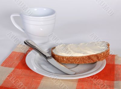 Appetizing sandwich with butter