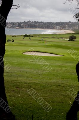 Beachside golf course