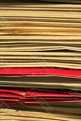 Stacks of newspapers background