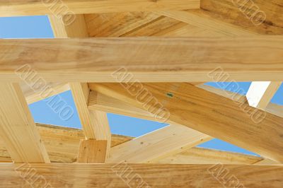 New home construction framing.Fragment.