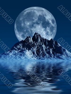 Mountain with Moon