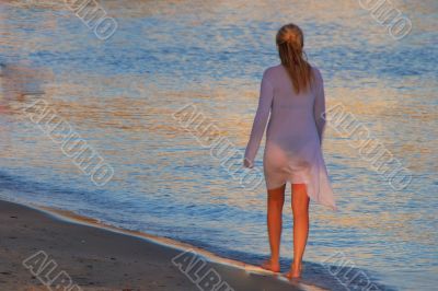 Woman in white