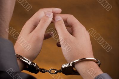 Arrested in handcuffs