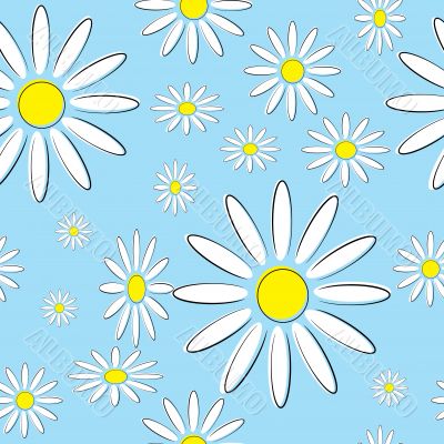 Seamless illustration of daisies Seamless illustration of daisies