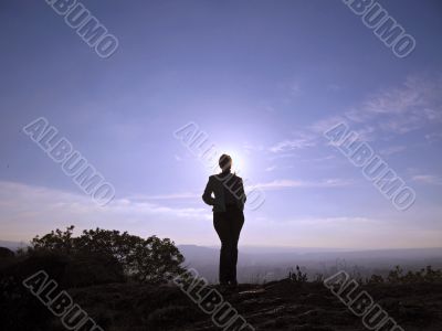 Godess in the sunset