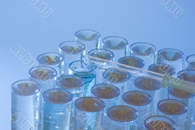 Test tubes and pipette