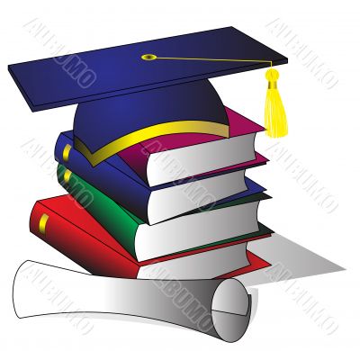 formation hat of the book and diploma 