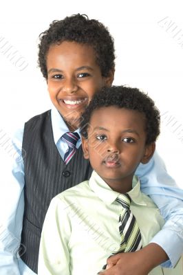Two young brothers