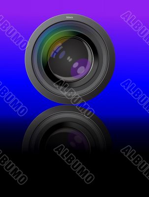 lens photo of the device with reflection