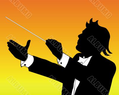 silhouette of conductor