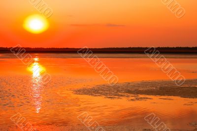 Sunset over the marsh