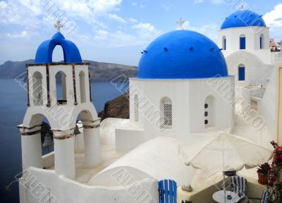 blue dome of a church 