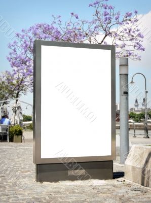 Outdoor blank billboard