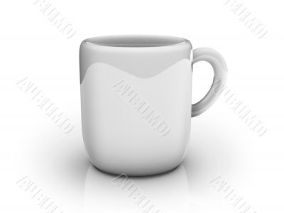 White 3d mug