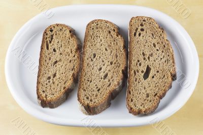 Bread Slices on a Dish