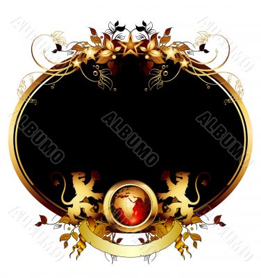 world with ornate frame